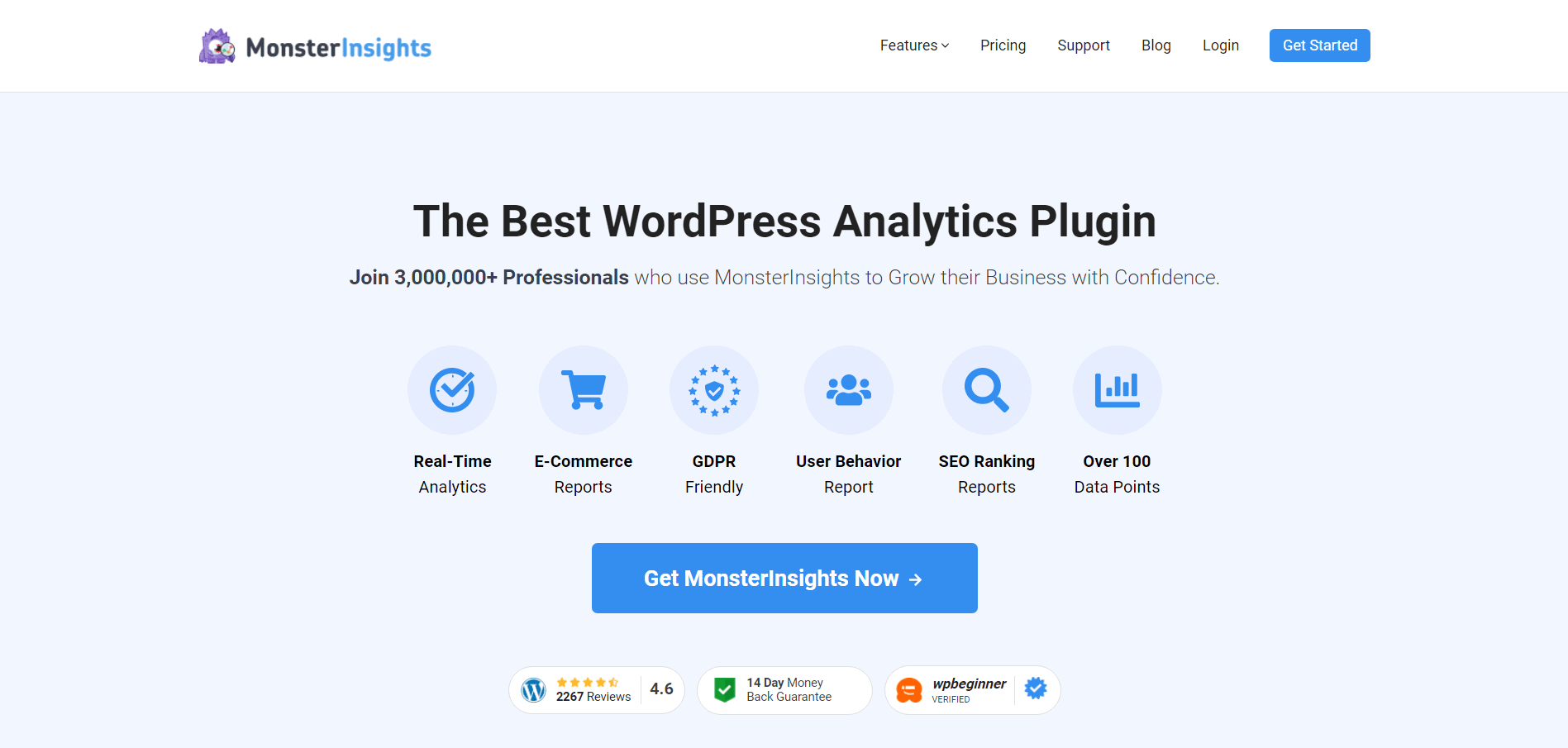 MonsterInsights, the best WordPress analytics plugin