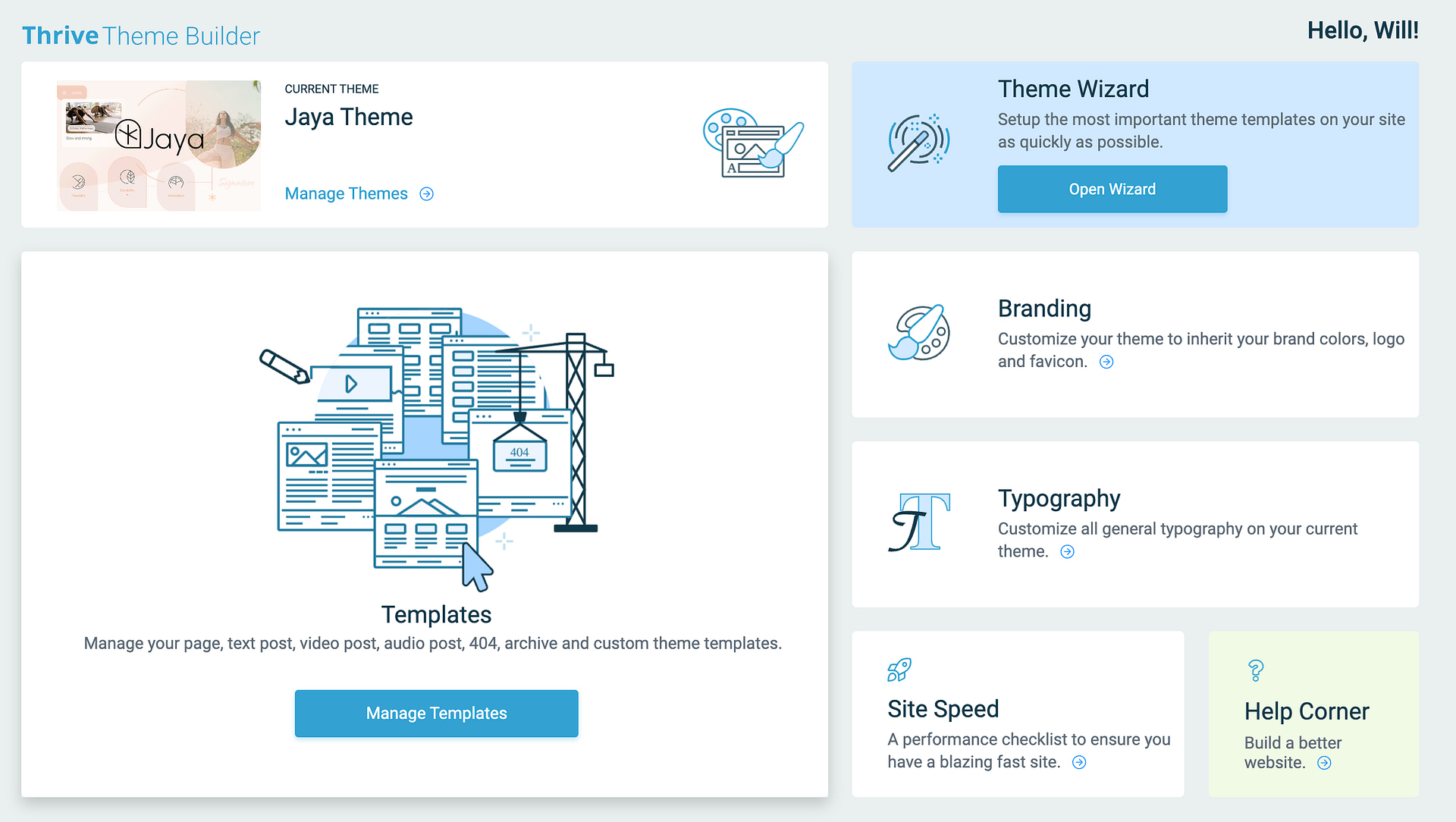 Edit templates in Thrive Theme Builder