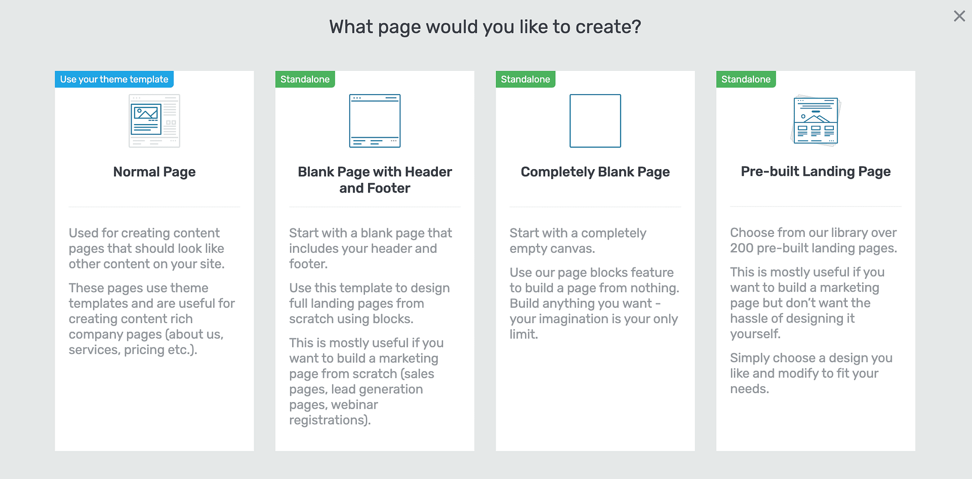 Create a new page