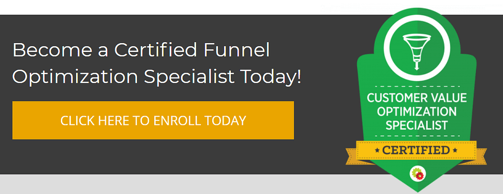 E-course signup banner on Digitalmarketer: Click here to enroll today CTA examples Digitalmarketer