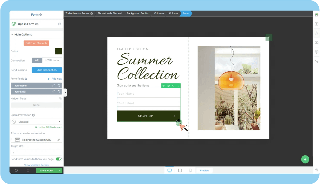 Opt-in form Opt-in form example