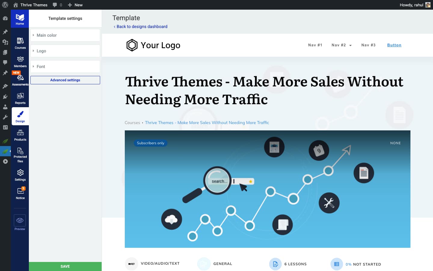 Basic Customization in the Legacy Editor - Legacy editor design options in Thrive Apprentice