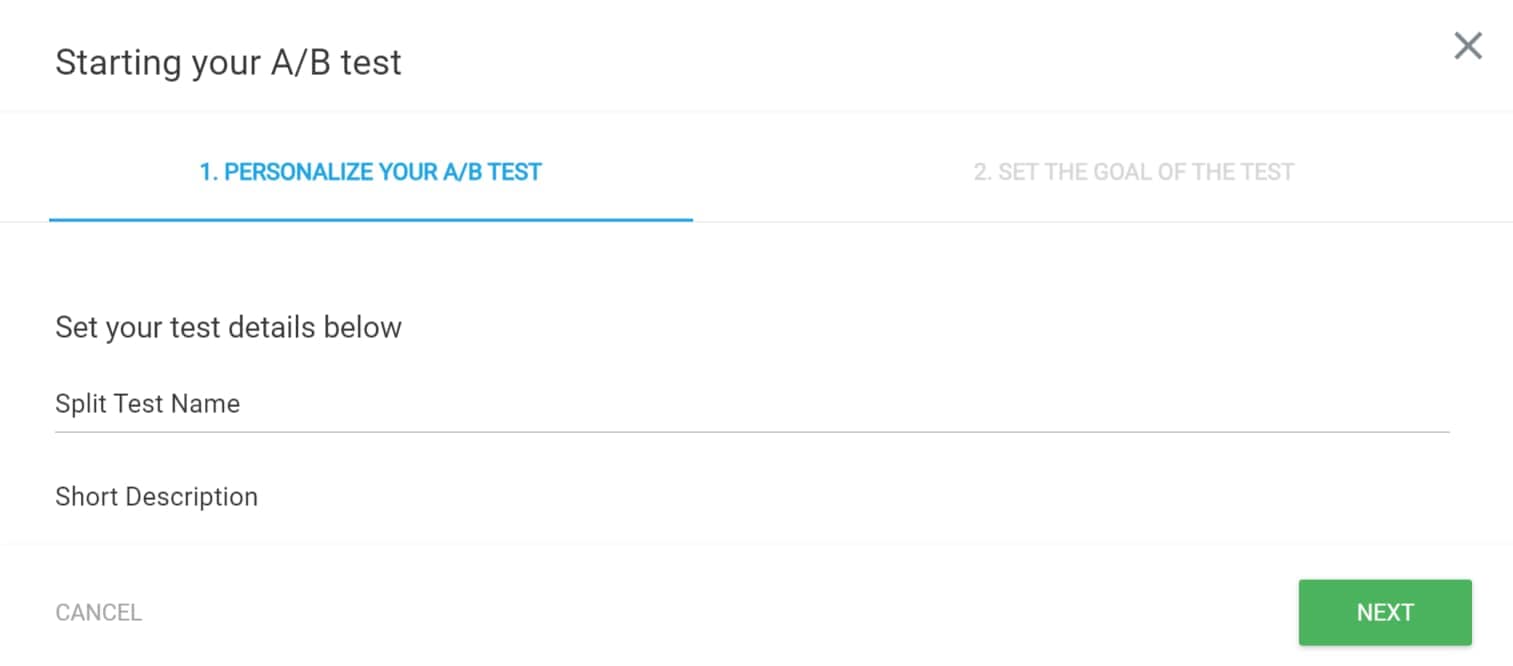 Personalize A/B test