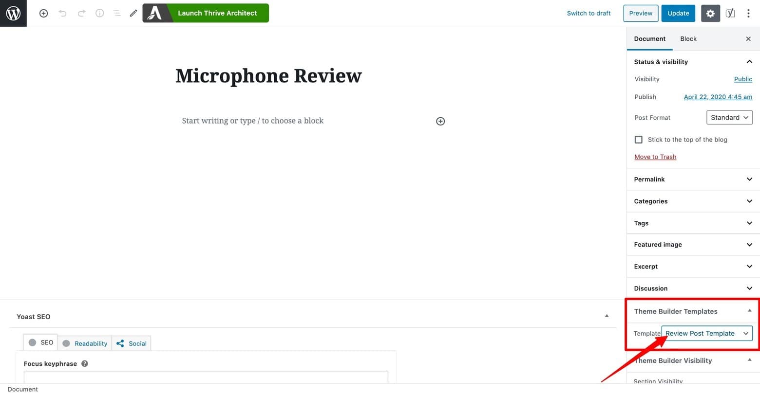 Create a new blog post