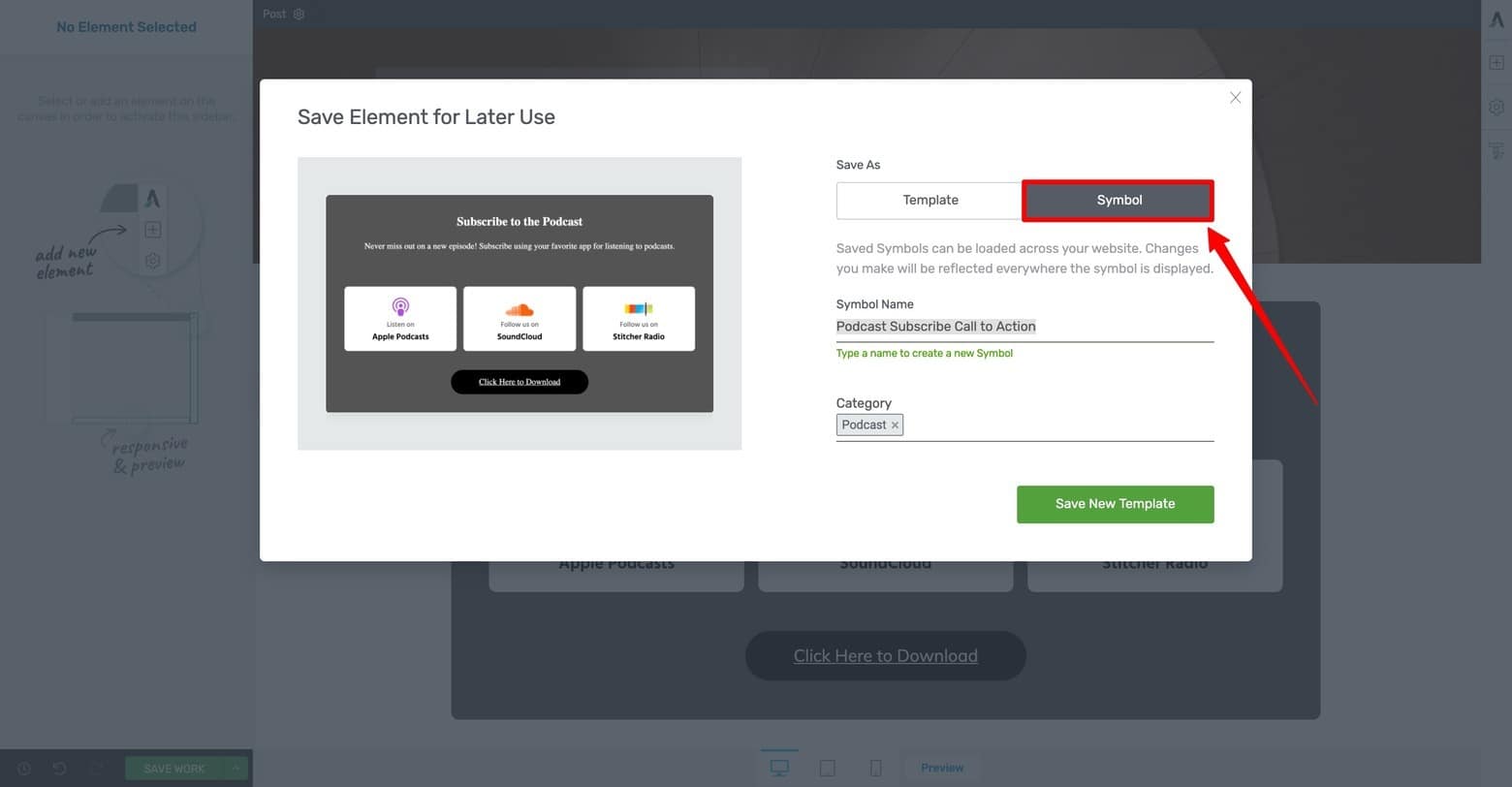 How to save your content design as a Thrive Architect Symbol (part 2)
