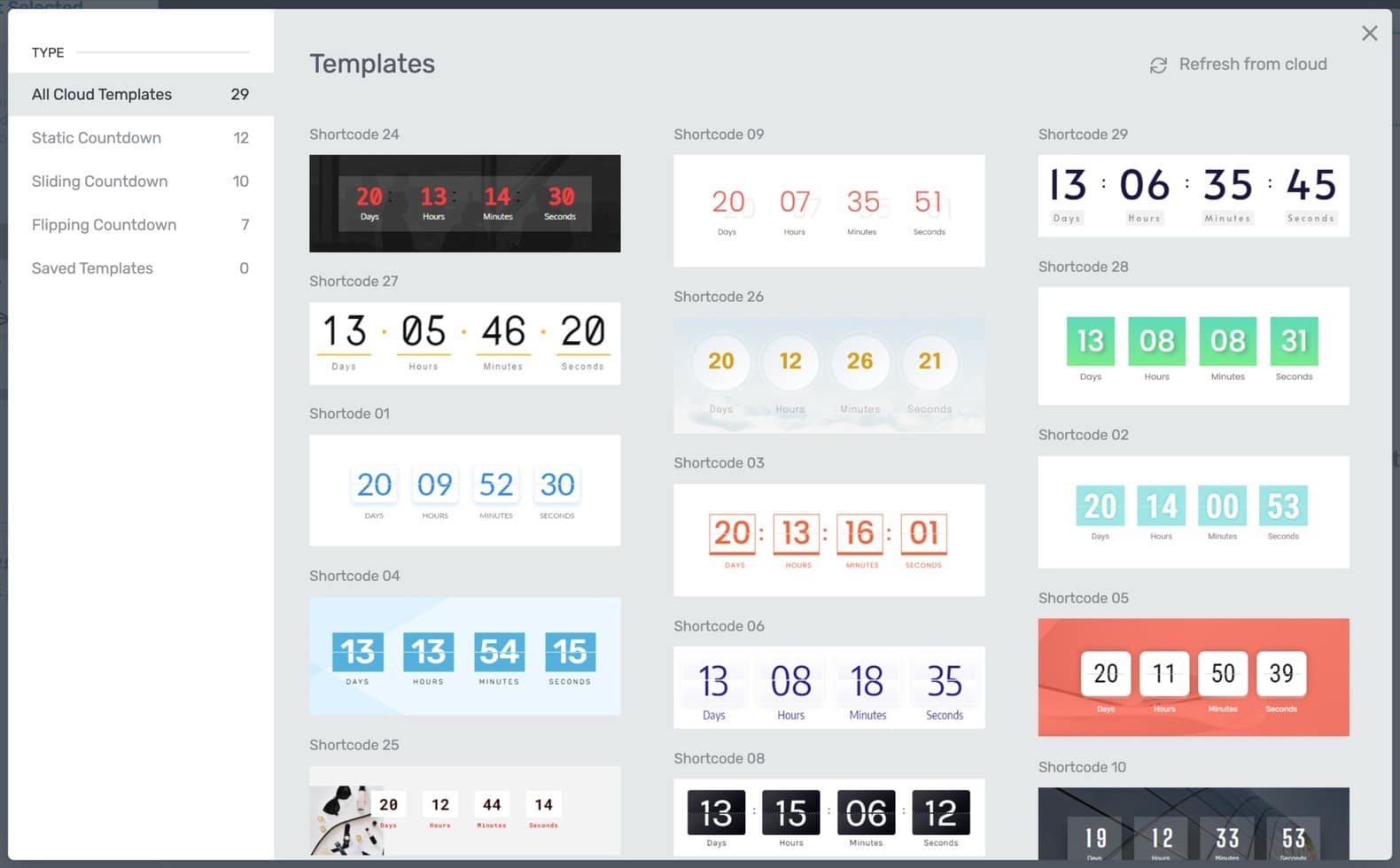 Ultimatum Shortcode Countdown Timer Templates