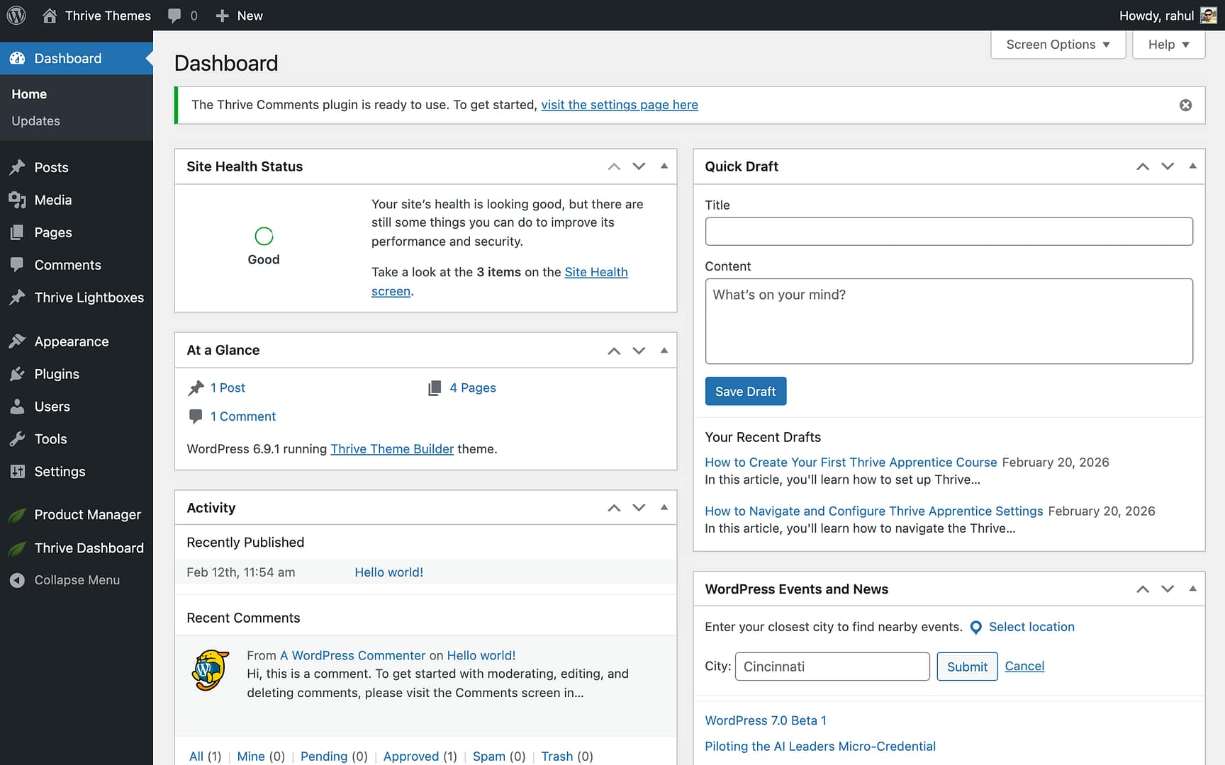 Accessing the Template - Select email template in Thrive Apprentice
