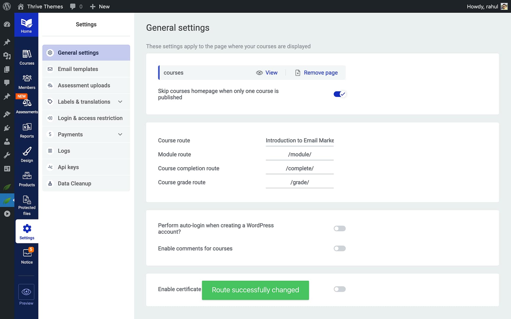 Auto-Login - Save in Thrive Apprentice
