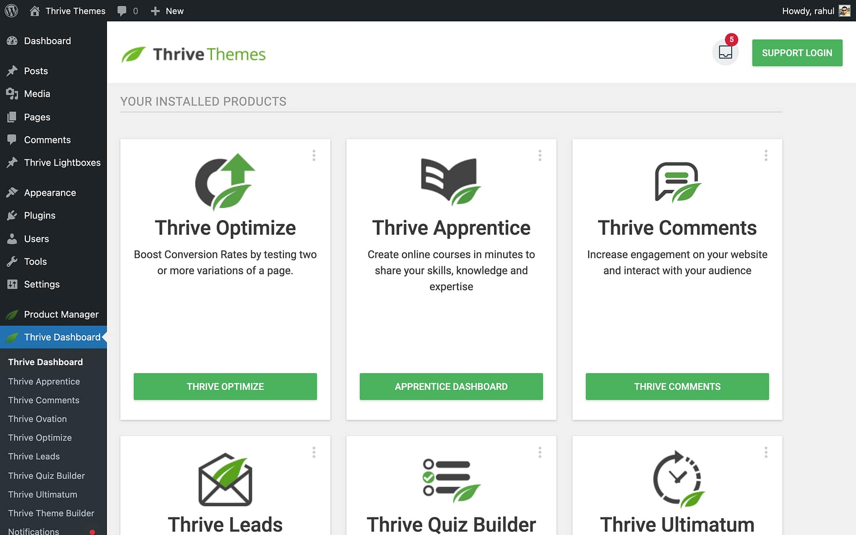 Connecting Your Email Service - Thrive Dashboard in Thrive Apprentice