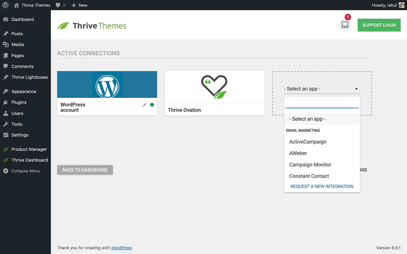 Connecting Your Email Service -  in Thrive Apprentice