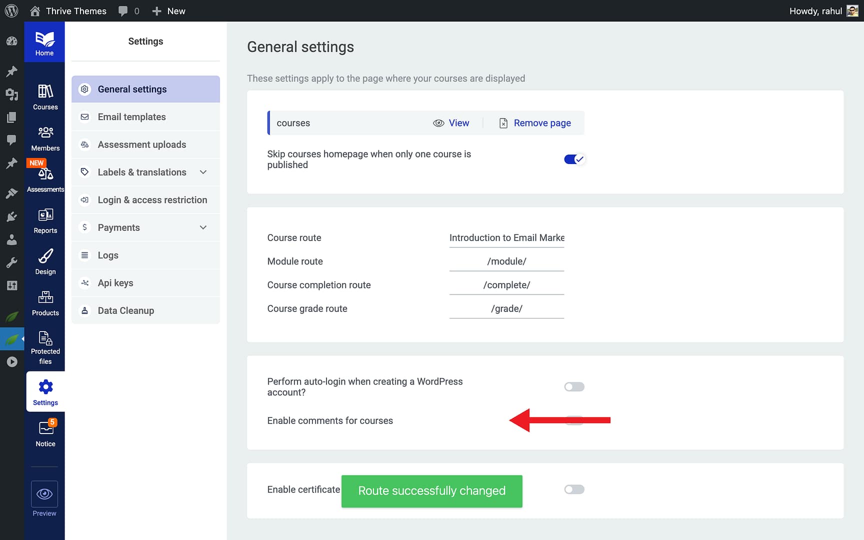 Course Comments - Enable Comments for Courses in Thrive Apprentice