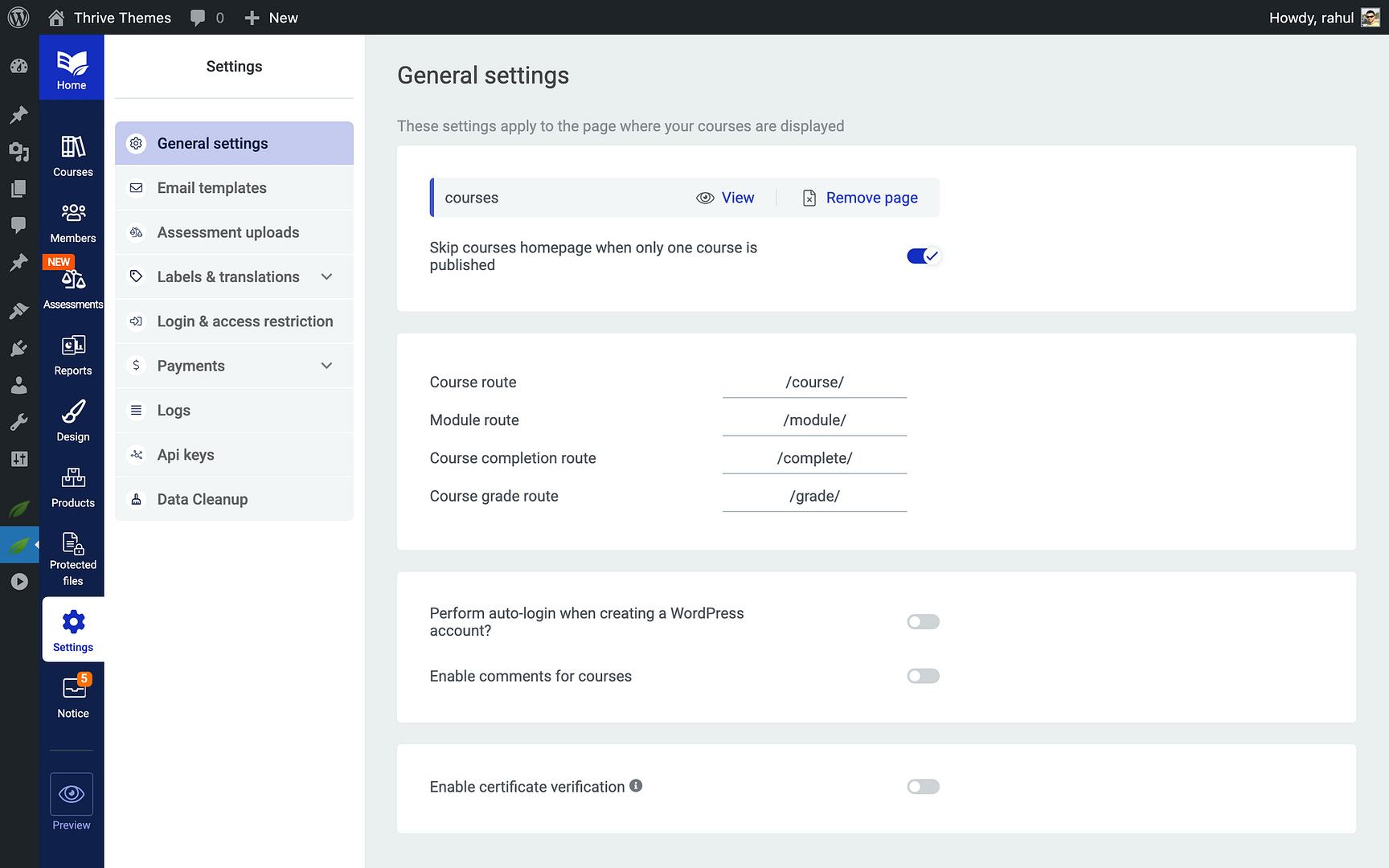 Course Page Selection - Page You Want in Thrive Apprentice