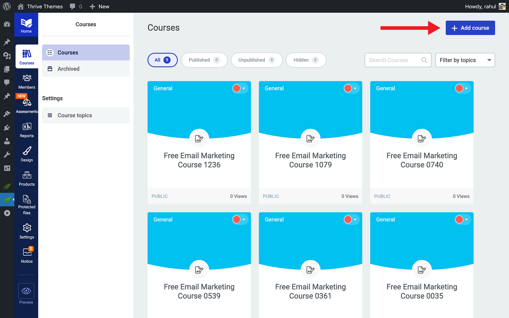 Creating a Free Course in Thrive Apprentice - + Add course in Thrive Apprentice