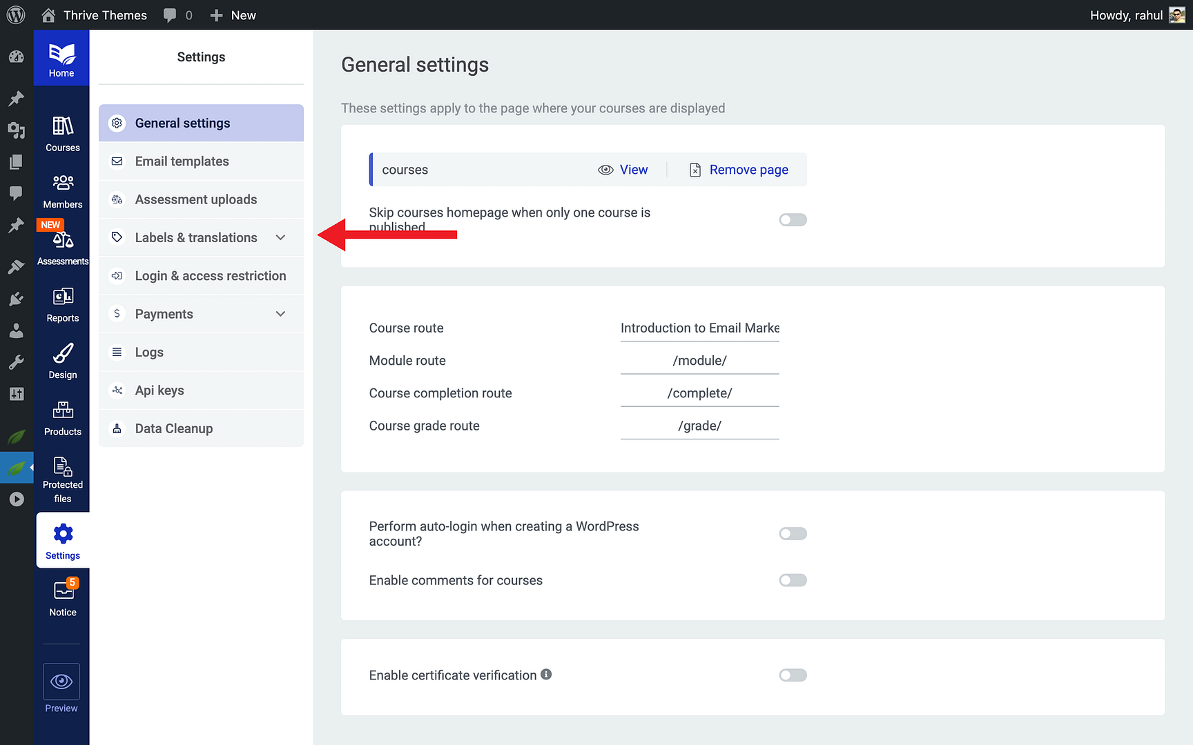 Customizing Dynamic Labels - On The Label Text You Want in Thrive Apprentice