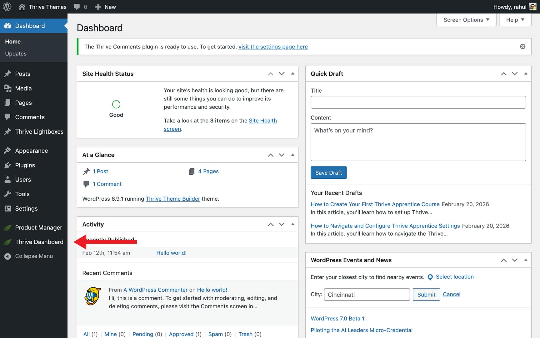 Granting Free Access to Individual Lessons - Thrive Dashboard in Thrive Apprentice