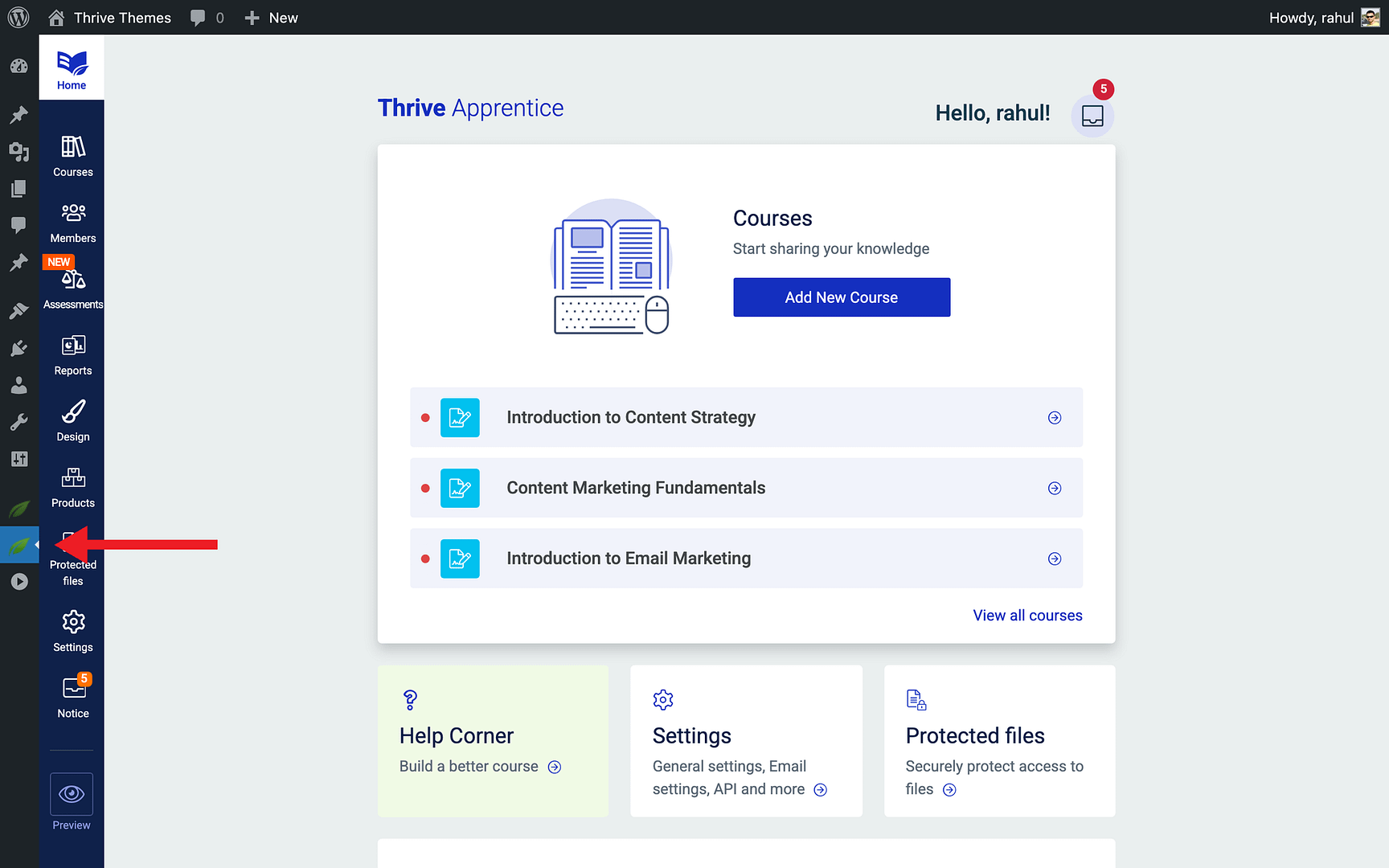 How to Change a Course's Status - Thrive Dashboard in Thrive Apprentice