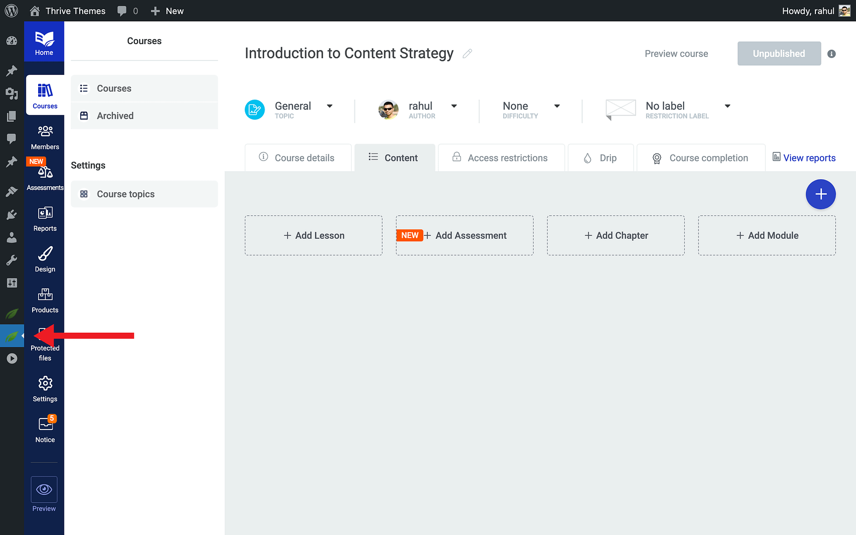 How to Change a Lesson Type - Thrive Dashboard in Thrive Apprentice