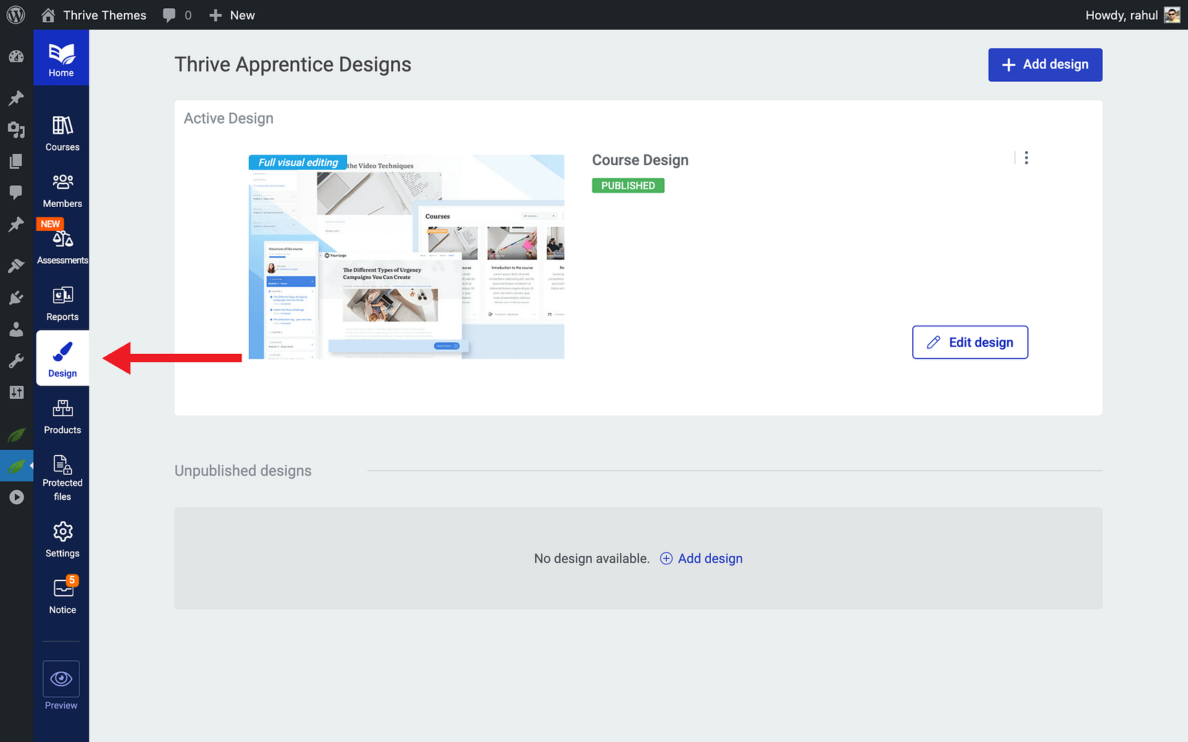 Step 2: Design Your Online School - Design in Thrive Apprentice
