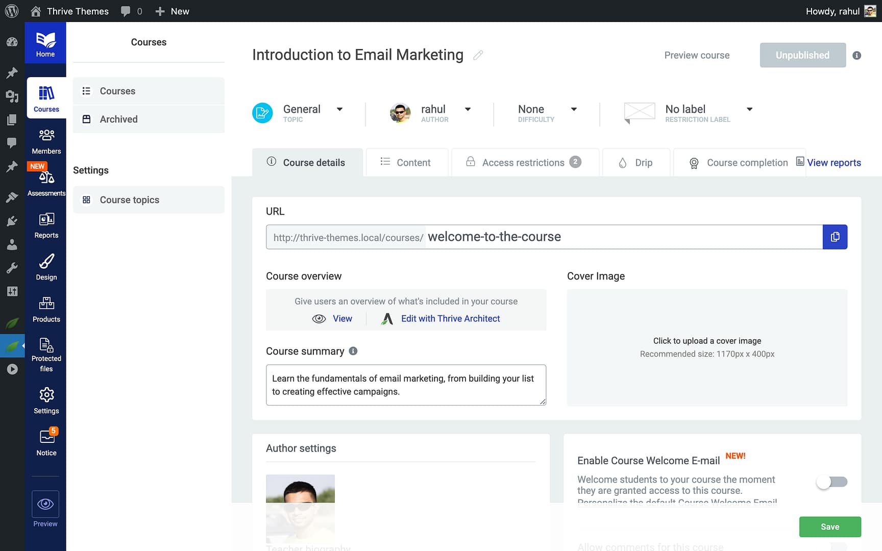 Step 5: Set Up Drip Schedules - Course You Want in Thrive Apprentice