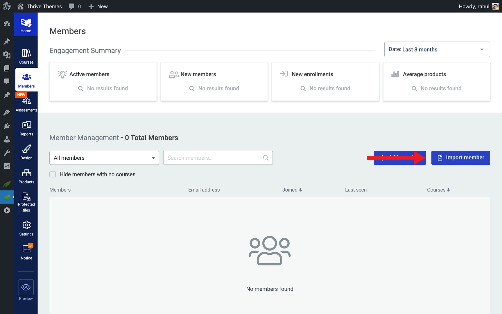 Step 7: Import Your Existing Customers - Import member in Thrive Apprentice