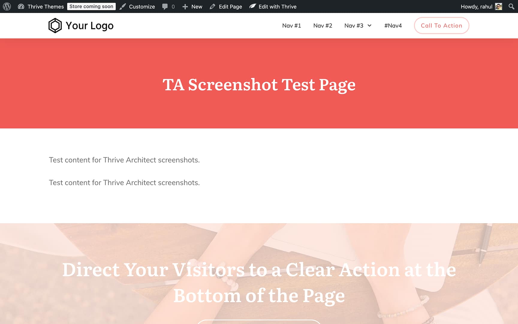 Desktop Preview -  in Thrive Architect