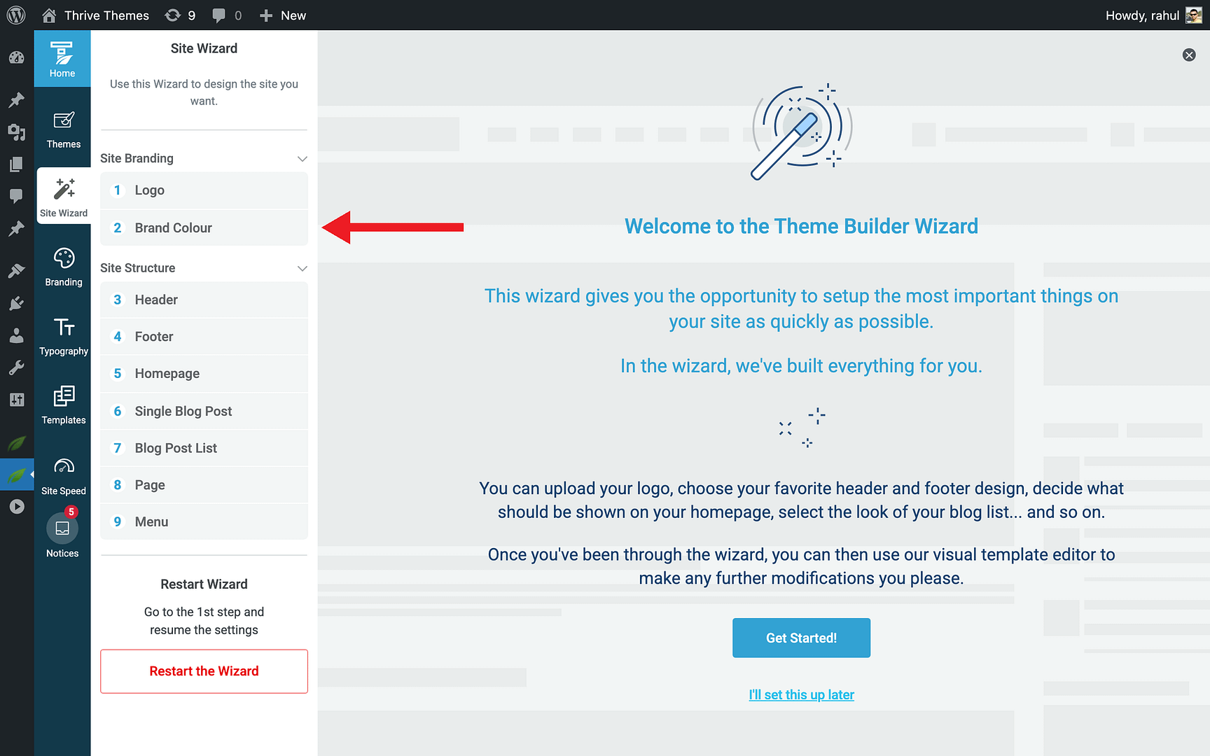 What Happens After Activation - Brand Colour in Thrive Theme Builder