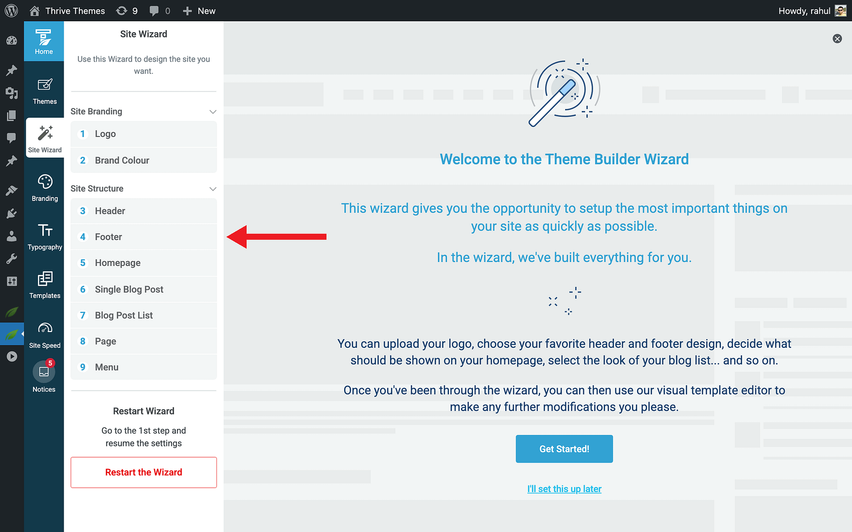 What Happens After Activation - Footer in Thrive Theme Builder
