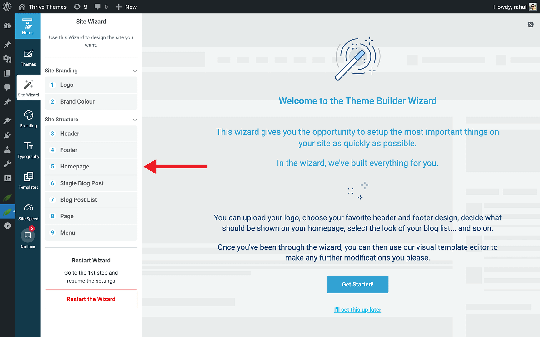 What Happens After Activation - Page in Thrive Theme Builder