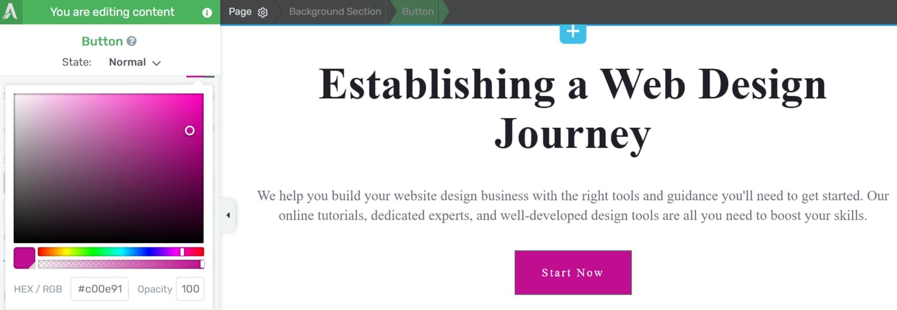 Customize cloned page