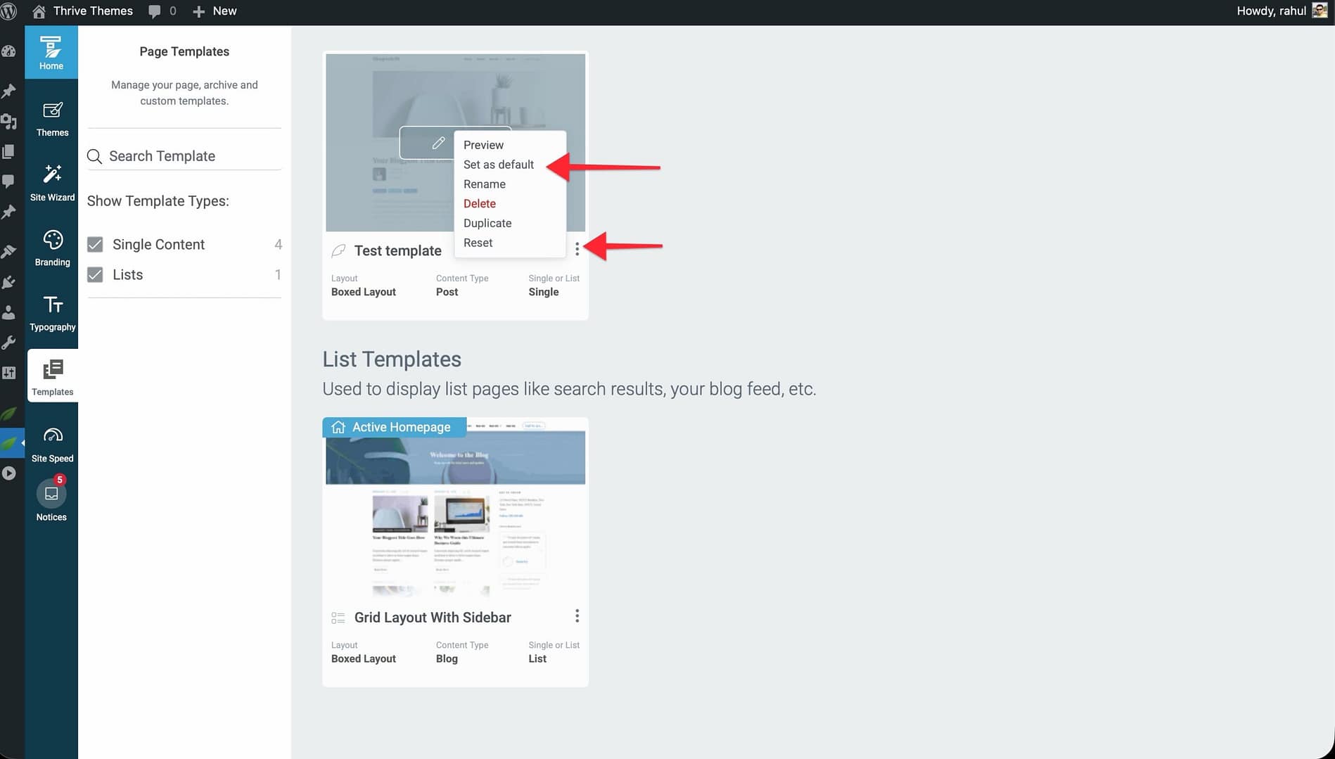 How to Configure Template Settings and Defaults in Thrive Theme Builder