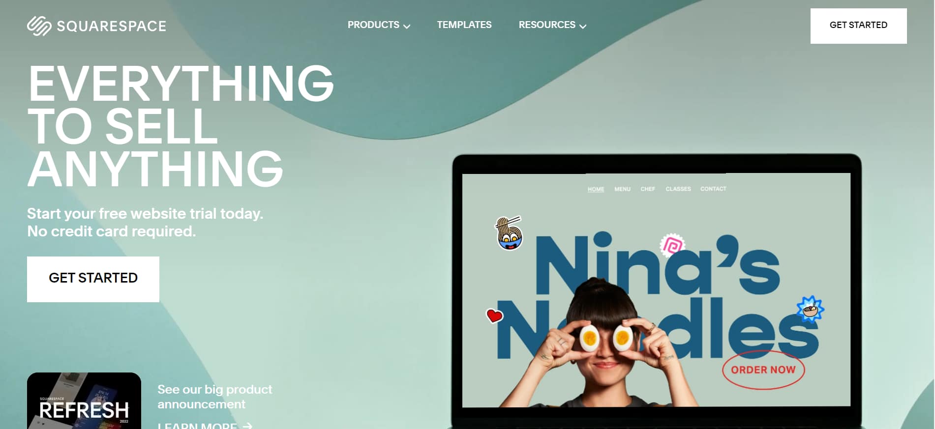 Squarespace homepage