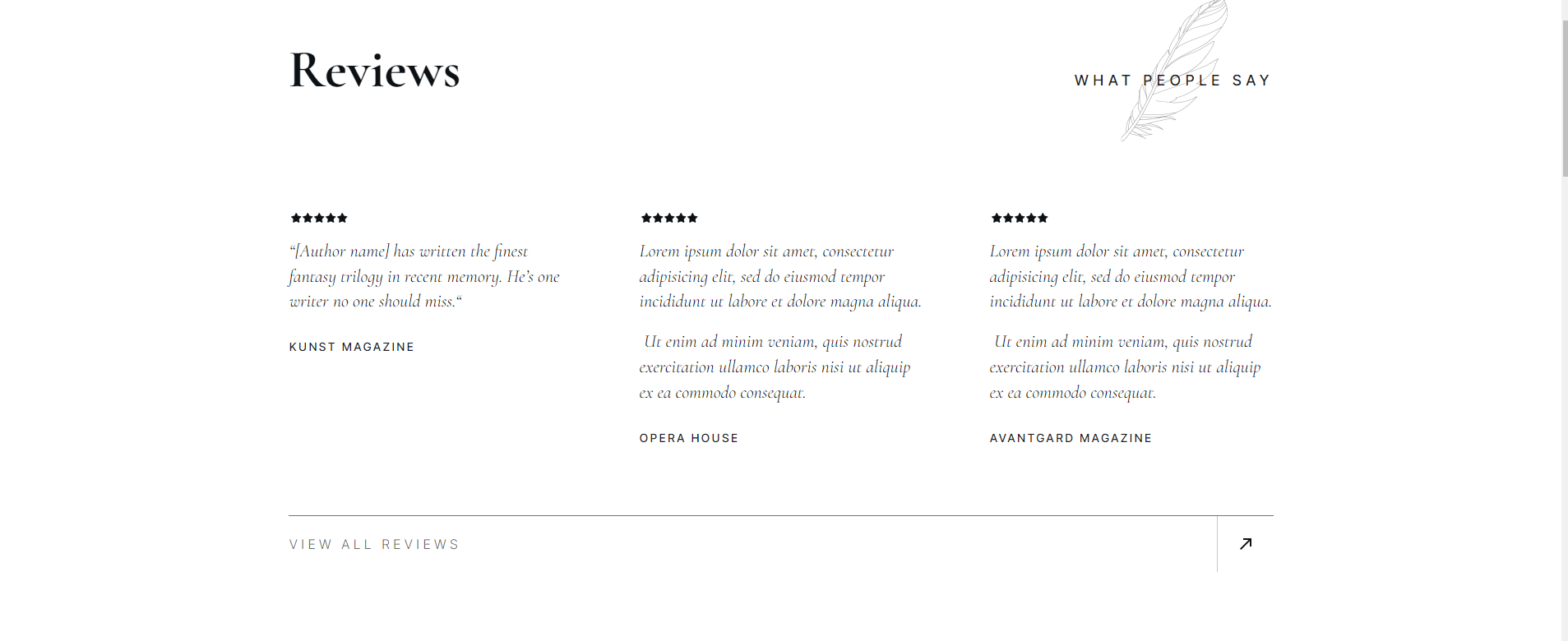 Reviews section for individual books