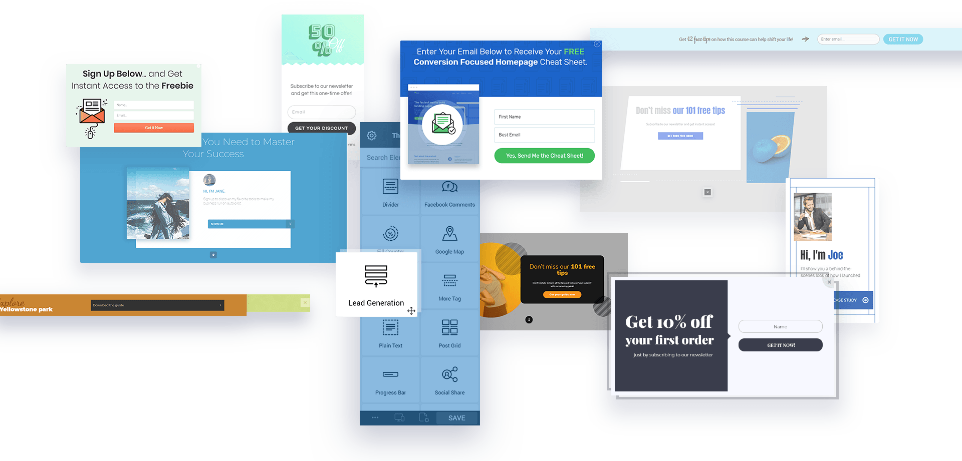Leads Template image Conversion-focused opt-in form examples