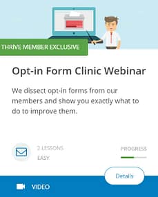 Opt-In Form Clinic Webinar