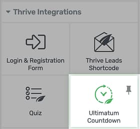 Thrive Ultimatum Shortcode Integration