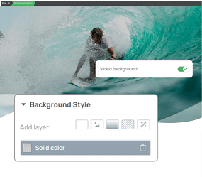 Advanced Editing Background styling options