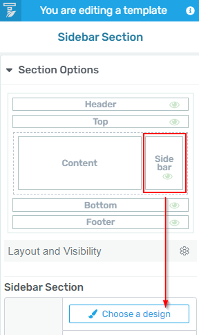 Sidebar Post Image 7 Click on the sidebar diagram in the left sidebar and then click the "Choose a design" option that appears