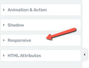 Responsive element in Thrive architect