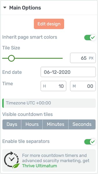 Countdown Options