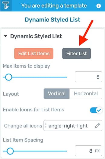 Dynamic List Filters