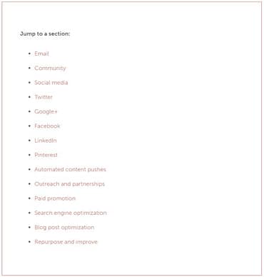 A table of contents makes navigation easier A table of contents on a skyscraper post