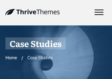 A light header template with a dark logo.