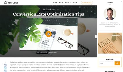 Example of a 'Push content' off screen sidebar design