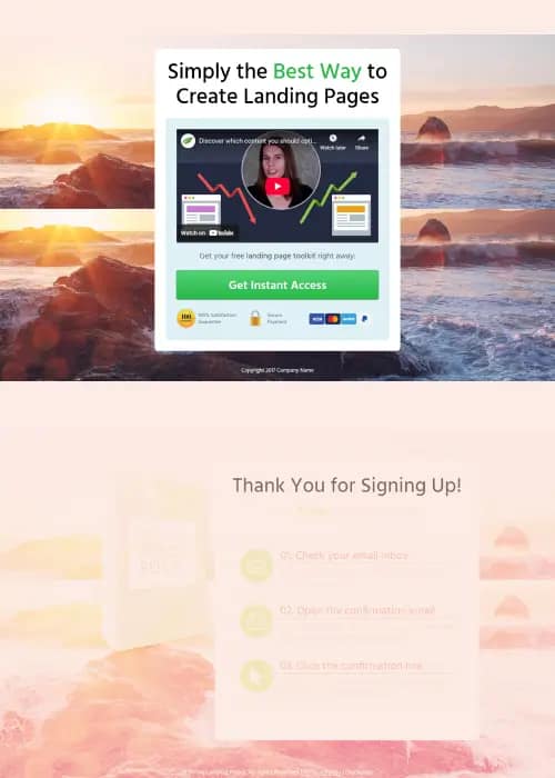 Mini Squeeze Landing Page Templates Thrive Themes