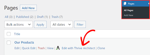 Edit with Thrive Architect