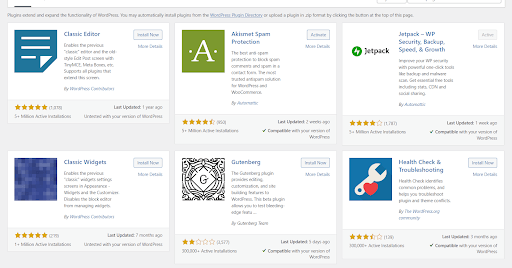 Snapshot of the WordPress Plugin Repository