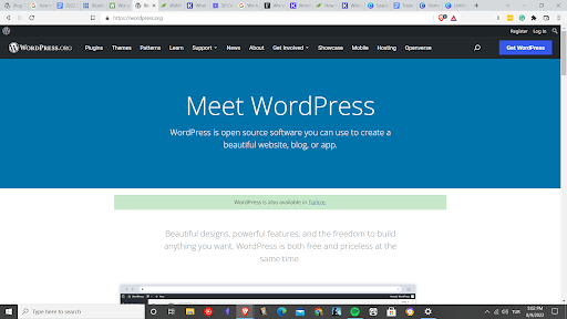 WordPress.org homepage