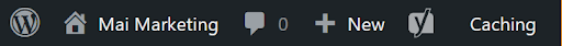 WordPress Dashboard header