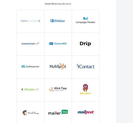 List of Email Marketing Integrations