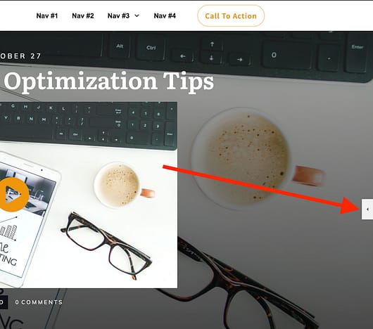 Example of a Quick toggle icon feature